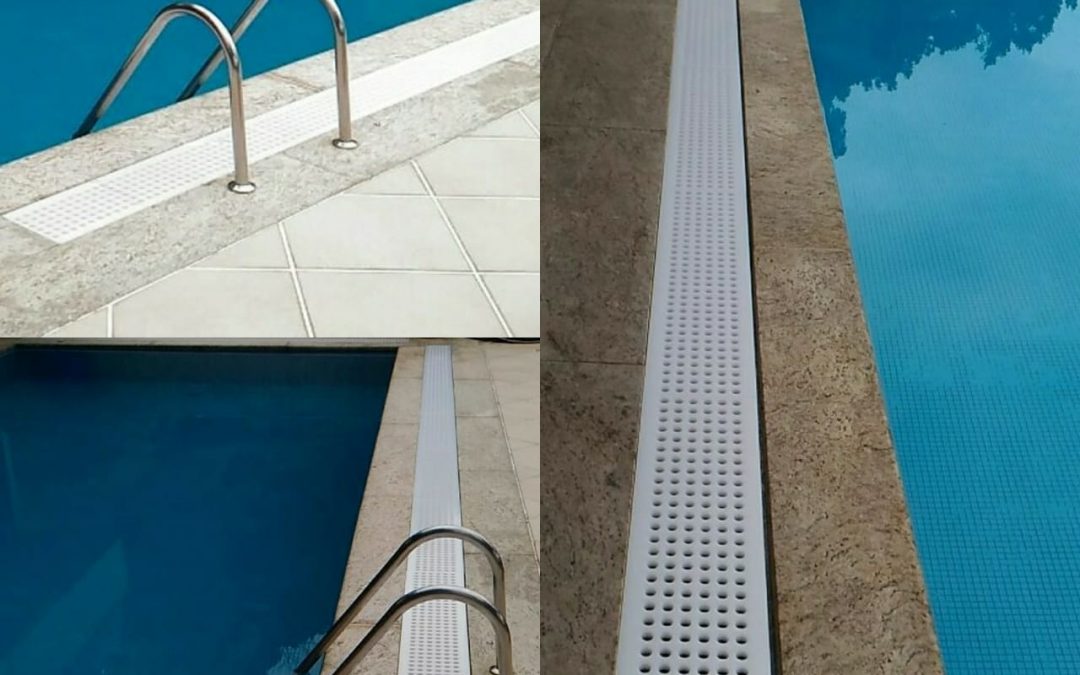 Inovação – Grelha para piscina e calha de piso